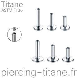 Labret titane interne - tailles au choix
