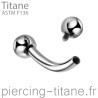 Piercing nombril titane interne 2 billes de 4mm