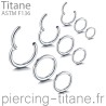 Anneau clicker titane basique simple