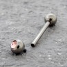 Piercing langue titane interne cristal au choix