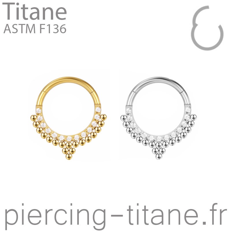 Clicker titane microbilles et cristaux - AN0001