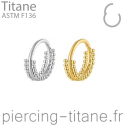 clicker titane double rangée de microbilles