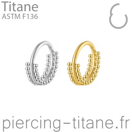 clicker titane double rangée de microbilles