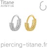 clicker titane double rangée de microbilles