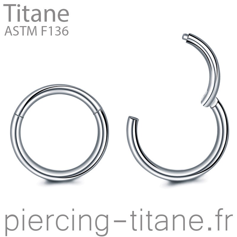 piercing anneau clicker titane