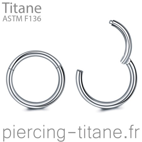 piercing anneau clicker titane