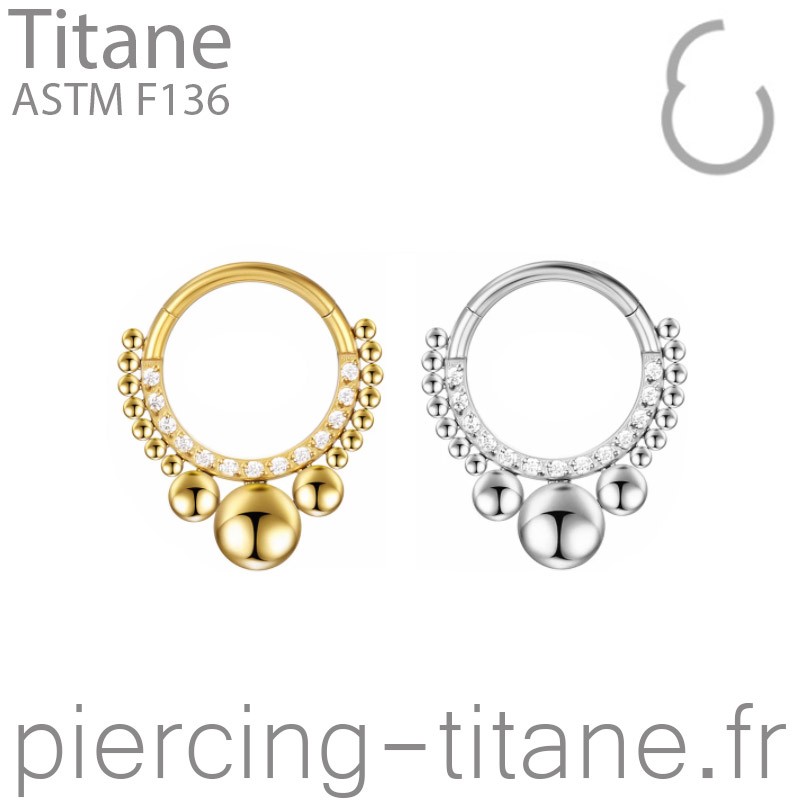 clicker titane 3 tailles de billes