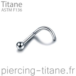 Piercing nez titane ASTM F136 avec bille de 2mm