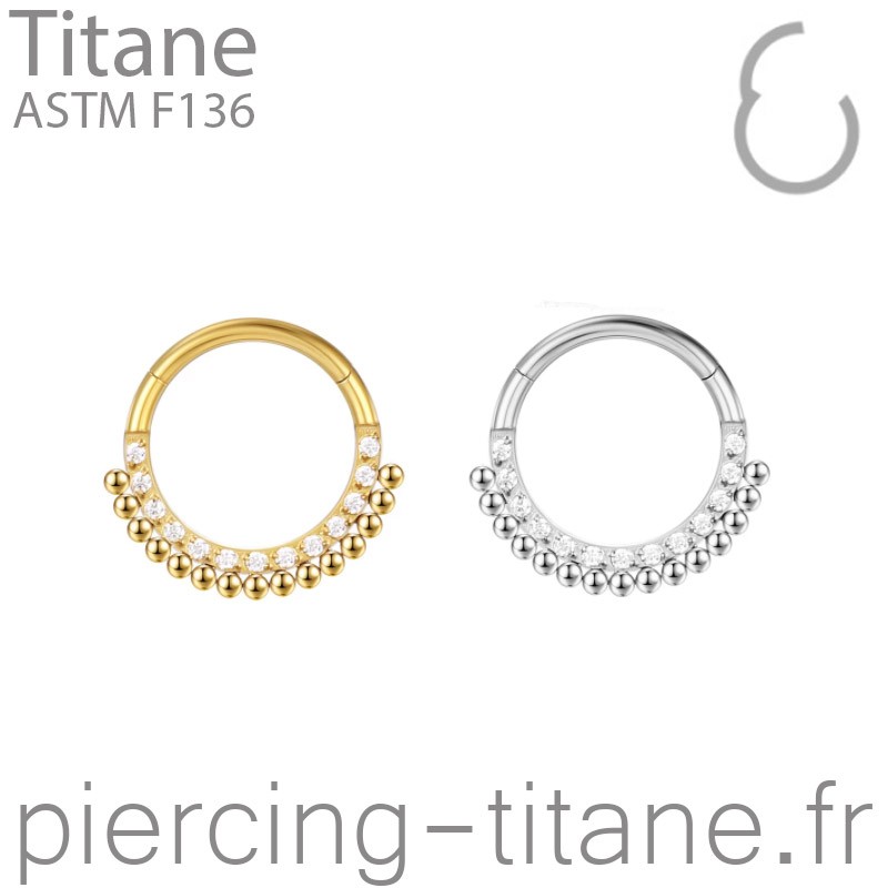 Clicker titane  microbilles et cristaux - AN0012