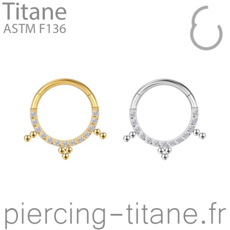 clicker titane cristaux et microbilles par 2 et 3