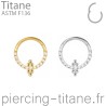 Clicker titane cristaux et triples microbilles opposées