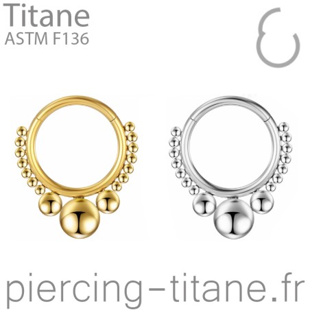 Clicker titane microbilles et billes