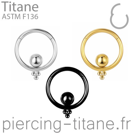Clicker titane bille interne opposée à 3 microbilles