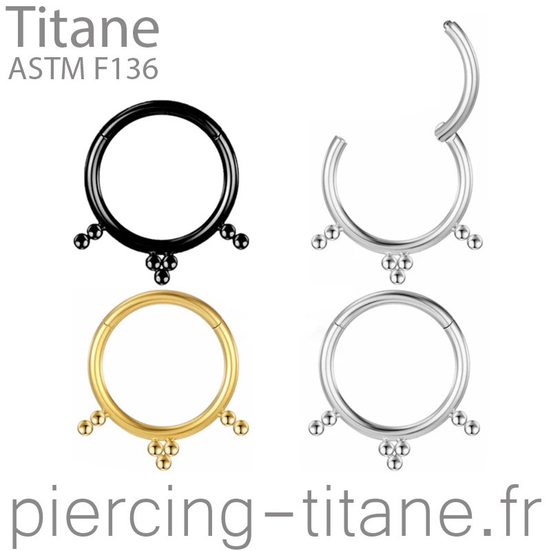 Clicker titane microbilles par 2 et 3