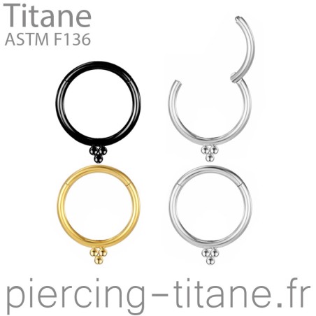 Clicker titane triple microbilles