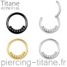 Clicker titane microbilles internes à l'anneau