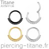 Clicker titane orné de 15 microbilles