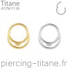 Clicker titane double anneau et 3 microbilles